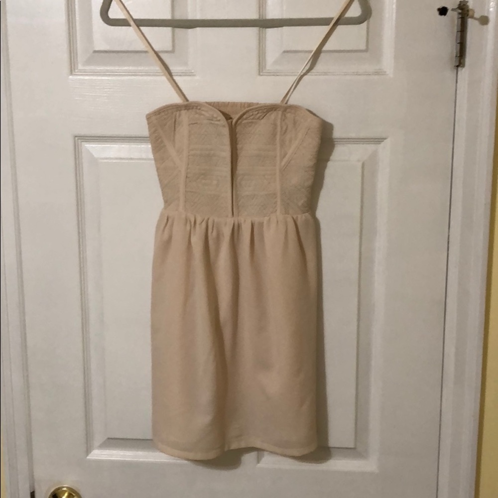 Staring at Stars Nude Strapless Dress—UO